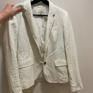 J. Crew Schoolboy Blazer in white linen